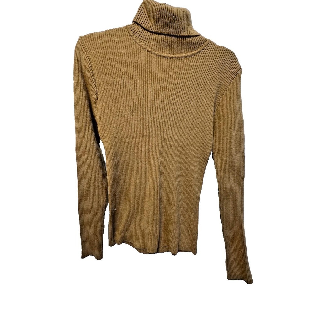 VTG Macy's Men's Store Turtleneck Long Sleeve Knit Ribbed Turtleneck Sweater L